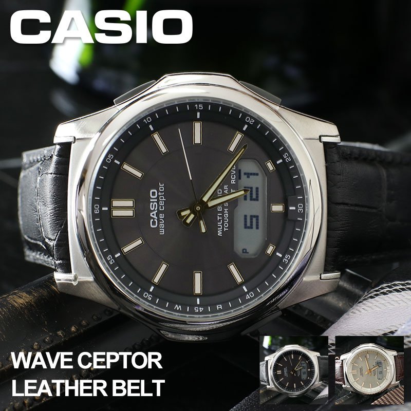時計 CASIO wave ceptor CASIO WAVE CEPTOR WV-59RD-1AJF Men's Watch Radio Clock Super