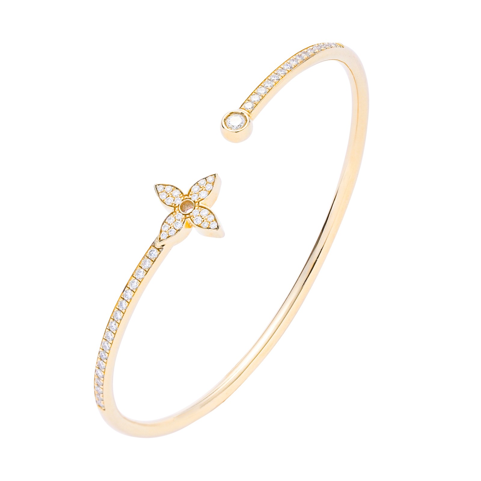 高級　美品　ルイヴィトン ダイヤ ブラスレツイストブロッサム バングル K18 ルイヴィトン ブラスレ ツイスト ブロッサム ダイヤモンド