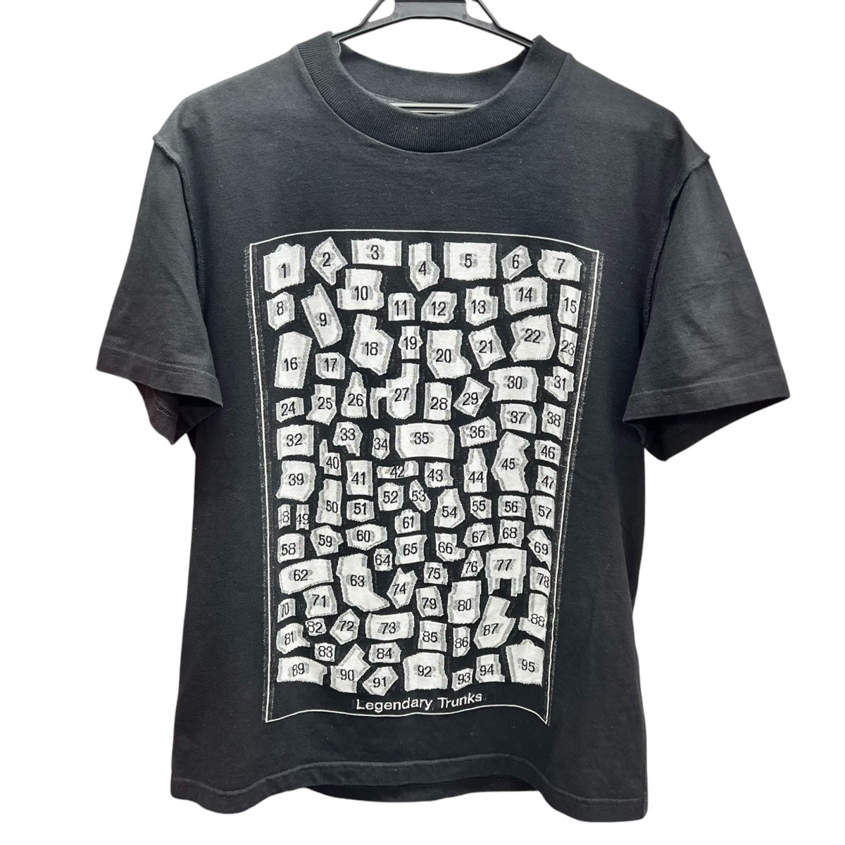 【最終価格】LOUIS VUITTON 美品 ルイヴィトン 22AW レジェンダリートランク 半袖 Tシャツ RM222V NS3 HNY01W コットン ブラック ホワイト カットソー トップス LV ロゴ ヴィトン ABランク 中古 鑑定済 ヴィトンTシャツ