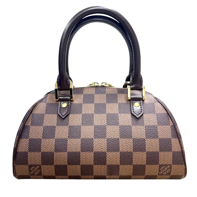 【3/10価格改定】LOUIS VUITTON 極美品 ルイヴィトン リベラ ミニ ダミエ エベヌ N41436 ハンドバッグ CA1004 PVC レザー パーティーバッグ チェック柄 ヴィトン LV Aランク 鑑定済 中古 ヴィトンバッグ