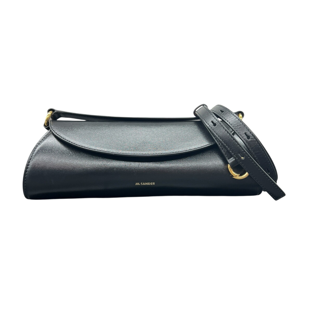 【3/24価格改定】JIL SANDER 極美品 ジルサンダー カンノーロ スモール Cannolo Sm Handle 2way ハンドバッグ ショルダーバッグ J07WG0051P4840001 レザー ブラック クロスボディ Aランク 鑑定済 中古 ジルサンダーバッグ