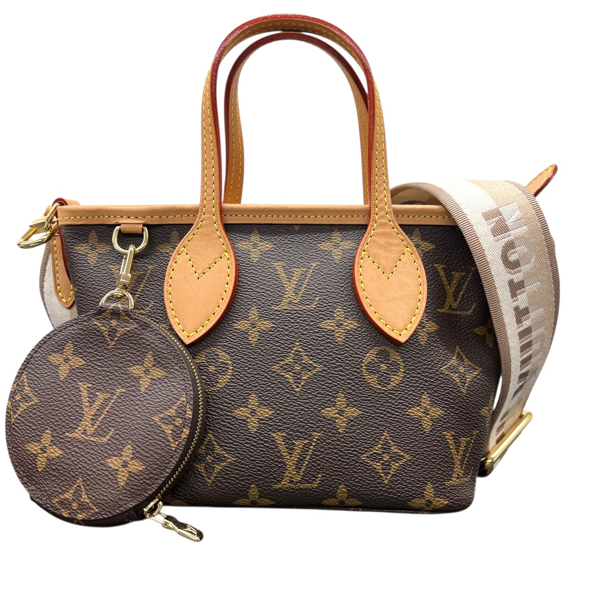 【最終価格】LOUIS VUITTON 極美品 ルイヴィトン ネヴァーフルBB モノグラム 2way ハンドバッグ ショルダーバッグ M46705 PVC レザー RFID確認済 ブラウン クロスボディ ヌメ革 トートバッグ LV ヴィトン Aランク 中古 鑑定済 ヴィトンバッグ｜ラグゼル 店