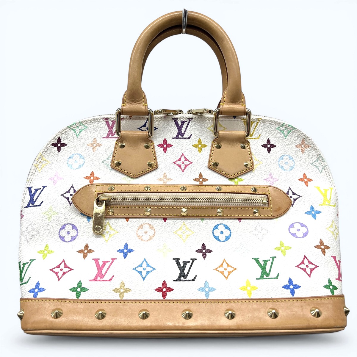 【価格改定】LOUIS VUITTON 美品 ルイヴィトン アルマ PM モノグラムマルチカラー ブロン ハンドバッグ M92647 PVC ヌメ革 レザー FL0093 ホワイト マルチカラー ミニボストン Y2K 村上隆 LV ヴィトン ABランク 中古 鑑定済 ヴィトンバッグ|ラグゼル 店
