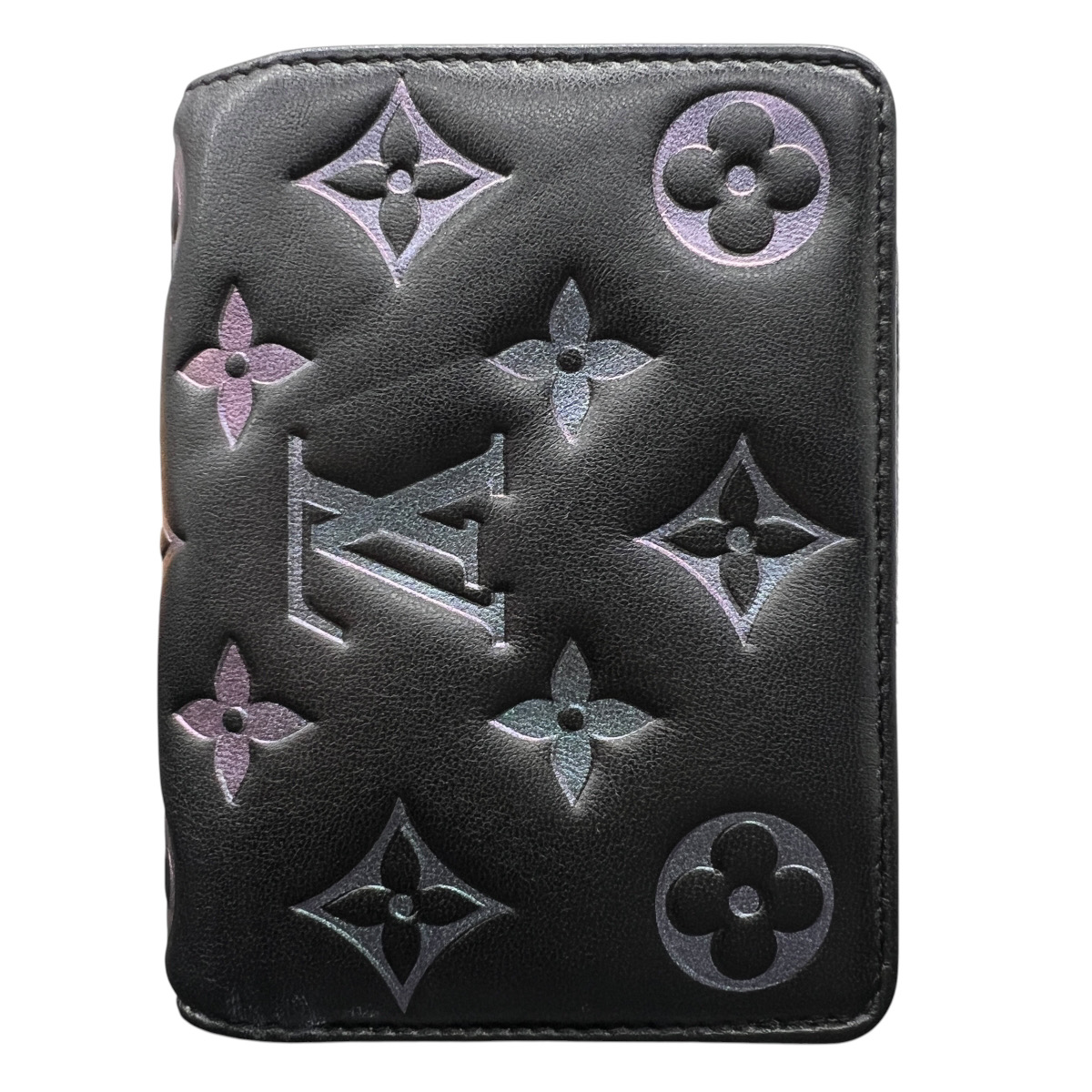 【価格改定】LOUIS VUITTON 希少 極美品 ルイヴィトン ポルトフォイユ ルー モノグラム エンボス レインボーノワール 二つ折り財布 M82767 レザー RFID確認済 ブラック マルチカラー コンパクトウォレット ミニ ヴィトン LV Aランク 中古 鑑定済 ヴィトン財布｜ラグゼル 店 59,455円