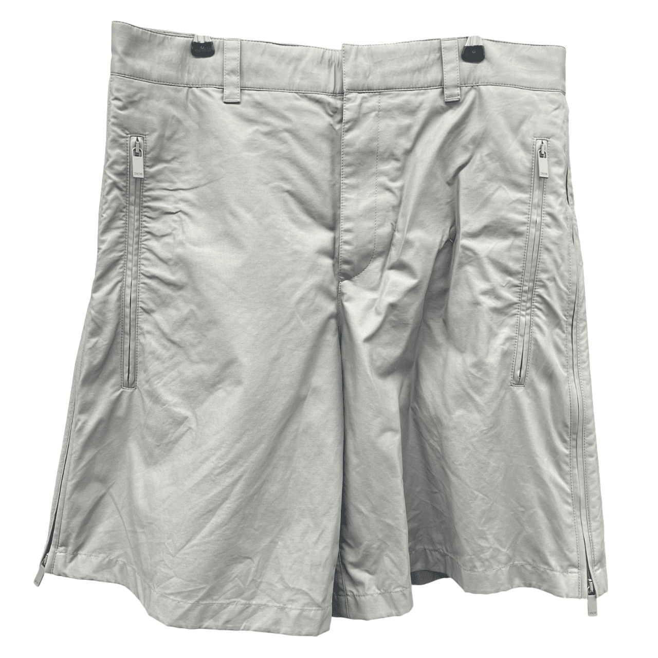 【価格改定】DIOR 美品 ディオール 24SS トラウザー ショーツ #50 483C121A6107 ショートパンツ ハーフパンツ フレア ジャバラ パンツ 2way ナイロン コットン グレー christian dior クリスチャン ABランク 中古 鑑定済 ディオールパンツ｜ラグゼル 店