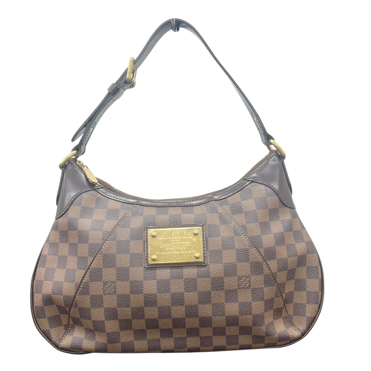 【価格改定】LOUIS VUITTON 美品 ルイヴィトン テムズGM ダミエ エベヌ ショルダーバッグ N48181 PVC レザー MI4171 ブラウン ワンショルダー セミショルダー 肩掛け チェック ヴィトン LV ABランク 中古 鑑定済 ヴィトンバッグ|ラグゼル 店