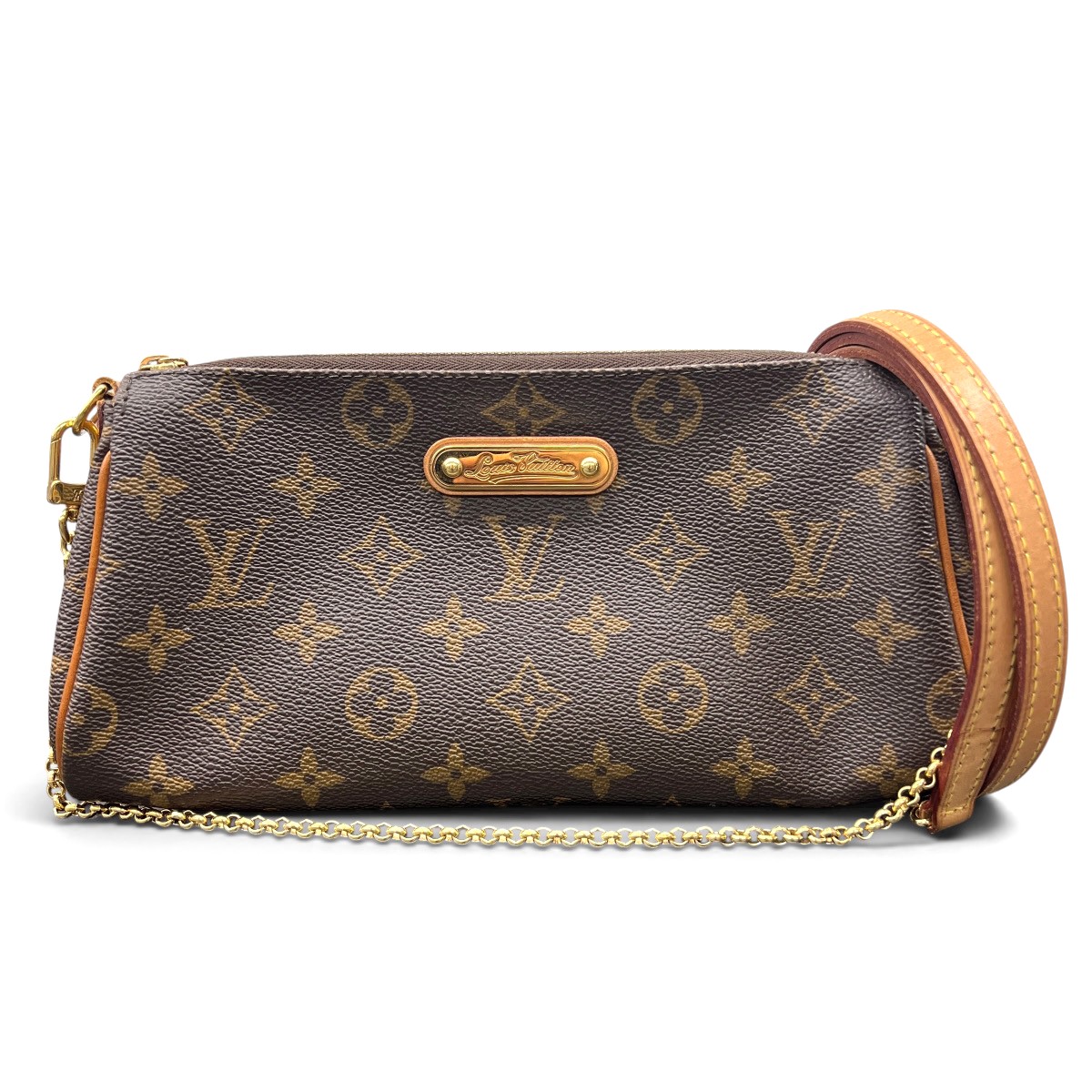 【価格改定】LOUIS VUITTON 美品 ルイヴィトン エヴァ モノグラム 2way ショルダーバッグ チェーンハンドバッグ M95567 PVC レザー DU0151 ブラウン ワンショルダー セミショルダー クロスボディ LV ヴィトン ABランク 中古 鑑定済 ヴィトンバッグ｜ラグゼル 店