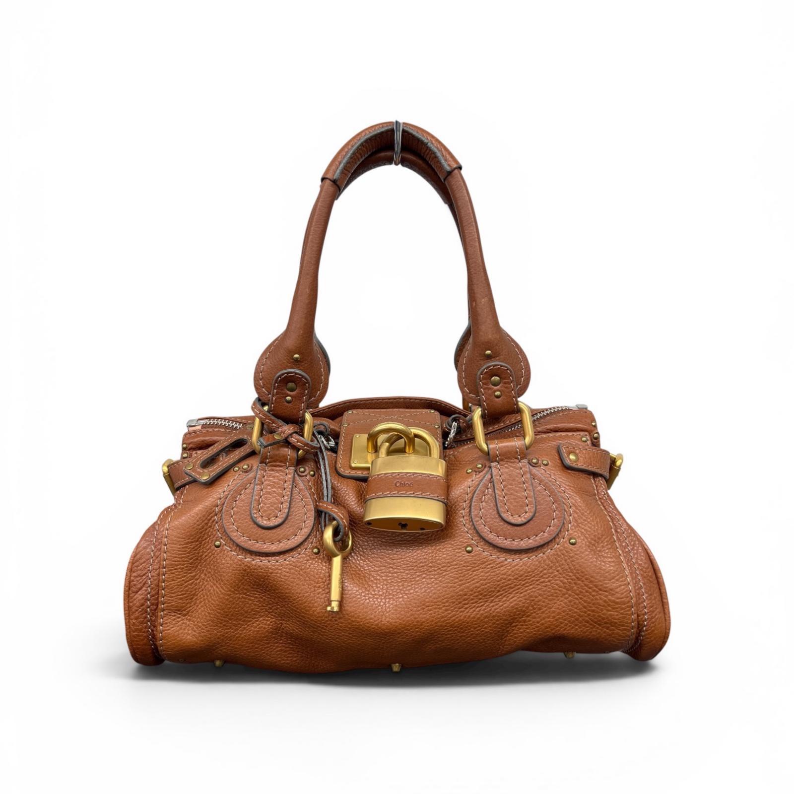 CHLOE 極美品 クロエ パディントン ハンドバッグ レザー ブラウン ミニボストンバッグ ショルダーバッグ 肩掛け Y2K Aランク 中古 鑑定済 クロエバッグ｜ラグゼル 店