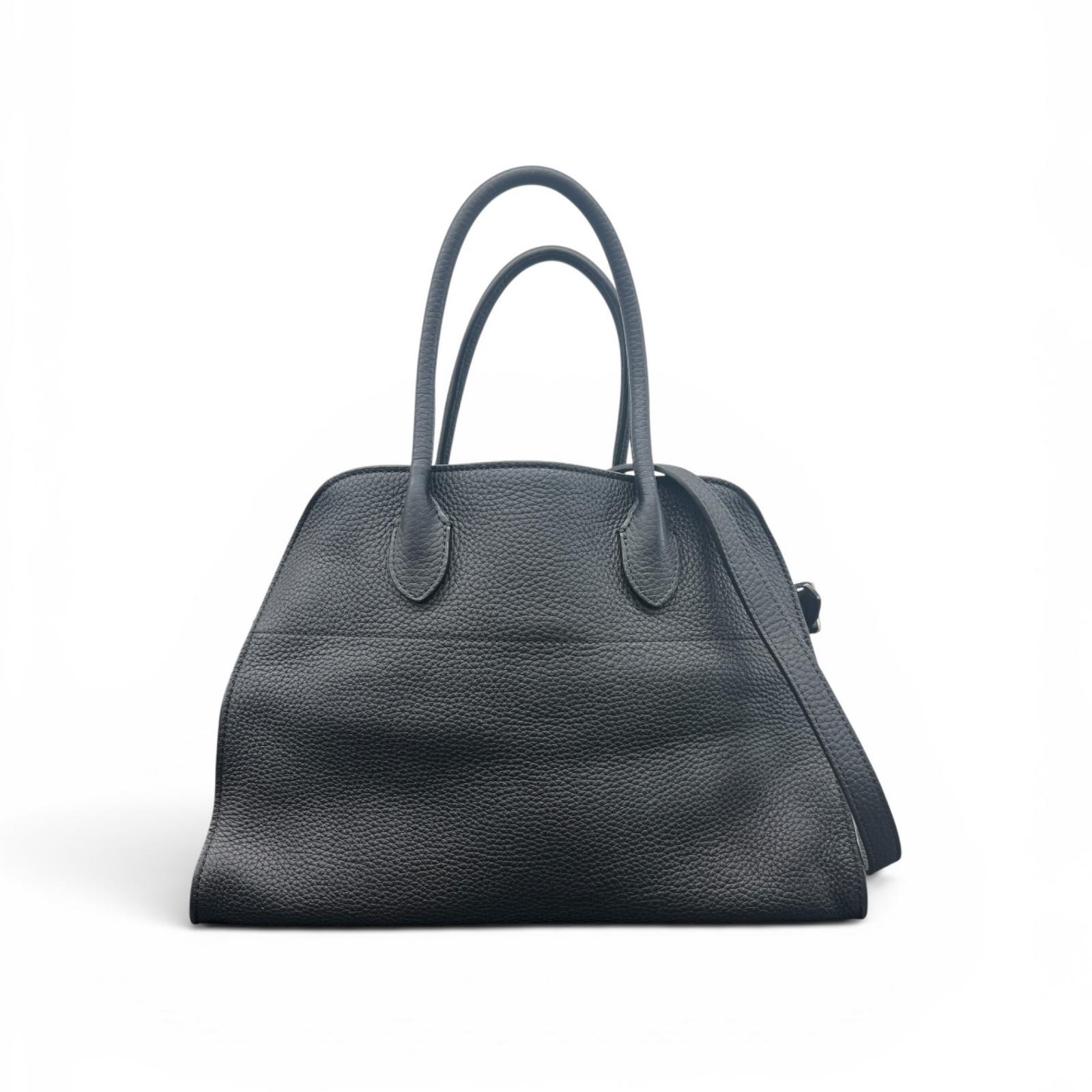 THE ROW 美品 ザロウ Soft Margaux 12 ソフトマルゴー12 2way トートバッグ レザー ブラック ハンドバッグ ショルダーバッグ ユニセックス ABランク 中古 鑑定済 ザロウバッグ｜ラグゼル 店 344,250円