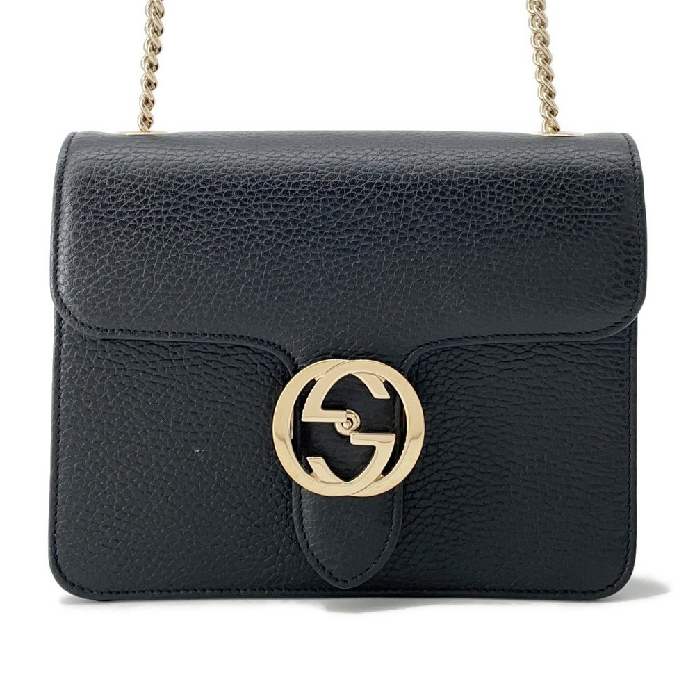 【極美品】グッチ ショルダーバッグ メッセンジャー シマ レザー ネイビー 紺色 GUCCI グッチ グッチシマ ショルダーバッグ シマレザー ネイビー
