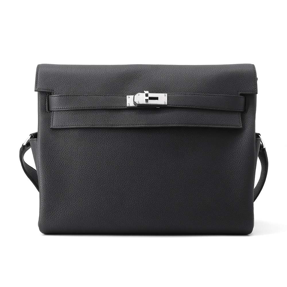 【楽天市場】エルメス メッセンジャーケリーGM ブラック/シルバー金具 トゴ B刻印 HERMES メンズ 黒 エルメス ケリー エルメス
