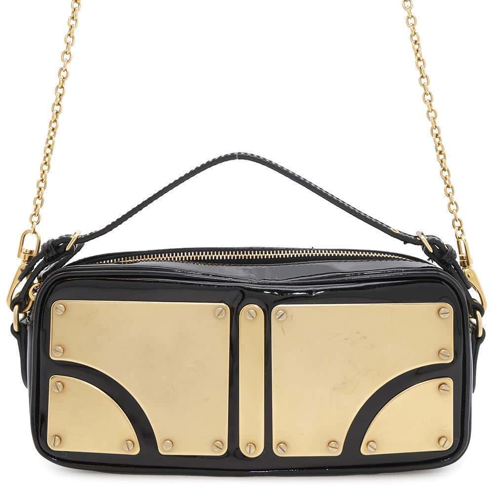 Miu Miu 黒　ナッパクリスタルビジューパーティーバッグ　クラッチバッグ Miu Miu 黒 ナッパクリスタルビジューパーティーバッグ クラッチ