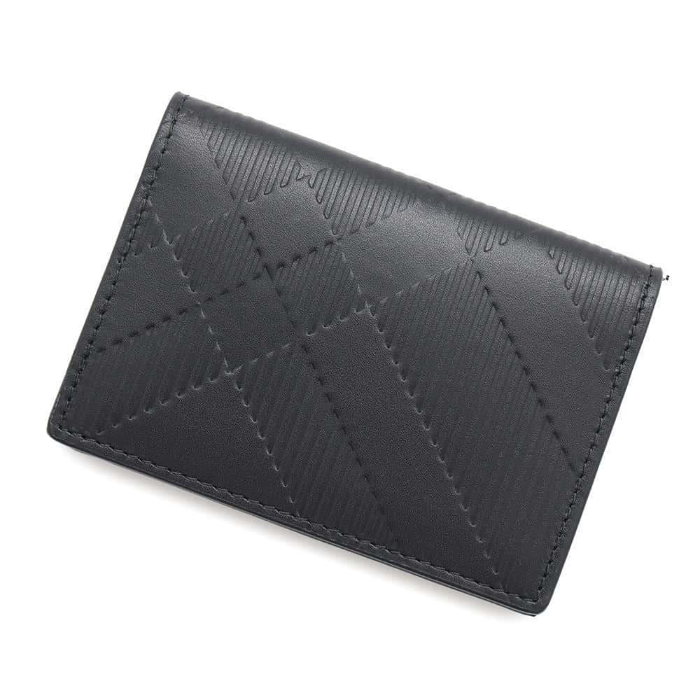 BURBERRY 黒 レザー 名刺入れ カードケース ID パスケース BURBERRY バーバリー カードケース パスケース 名刺入れ メンズ