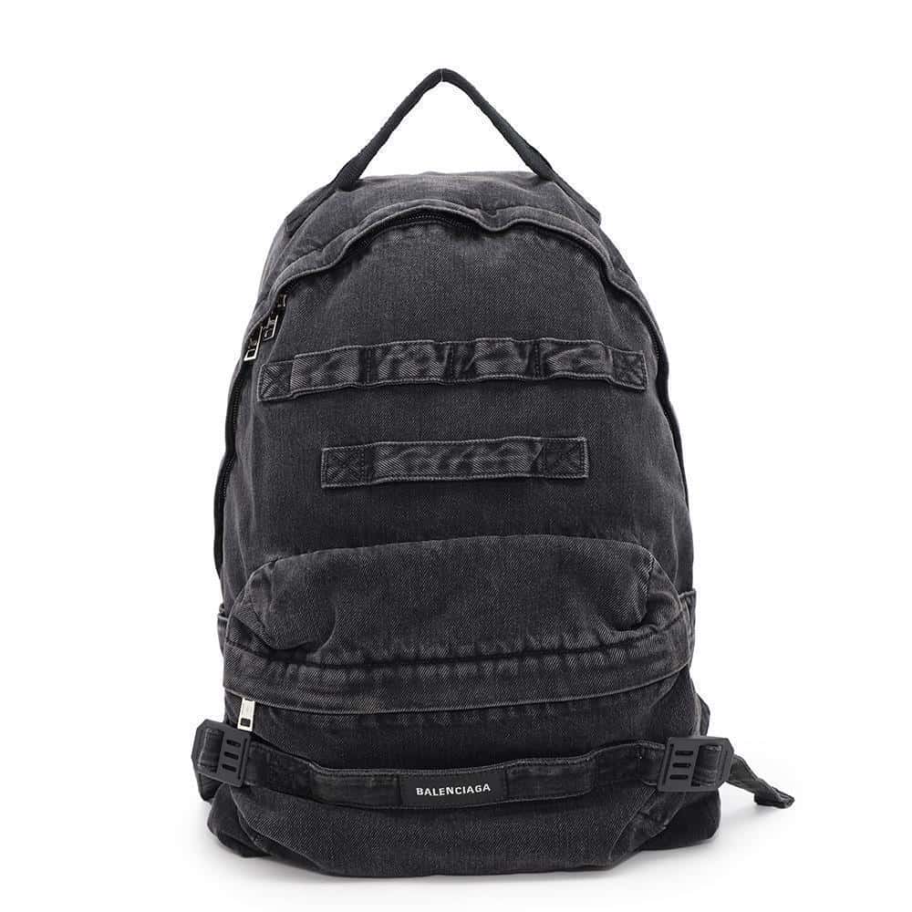 【楽天市場】バレンシアガ リュック アーミー バックパック デニム 799113 BALENCIAGA バッグ 黒 【中古】 バレンシアガ ...