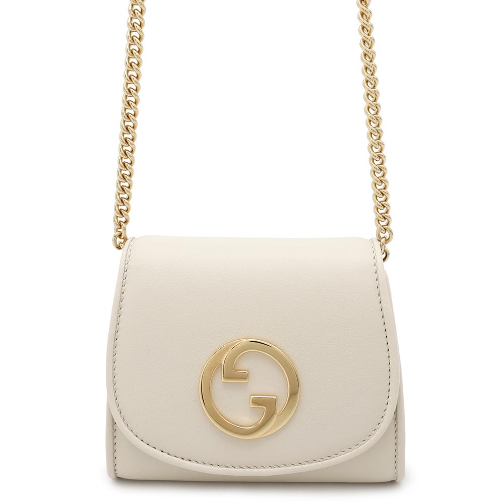 GUCCI ベージュ レザー ウォレットチェーン GUCCI グッチ 546585 チェーンウォレット GGマーモント 長財布