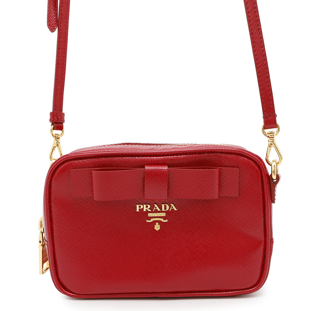 楽天市場】【財布】PRADA プラダ SAFFIANO リボンポシェット