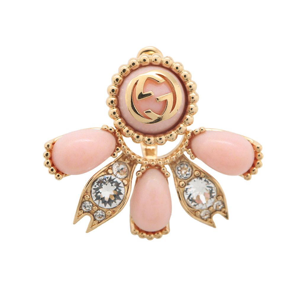 未使用級 GUCCI ピアス シングル GG マーモント ビジュー ストーン Amazon.co.jp: [グッチ] GGマーモント ダブルG フラワー