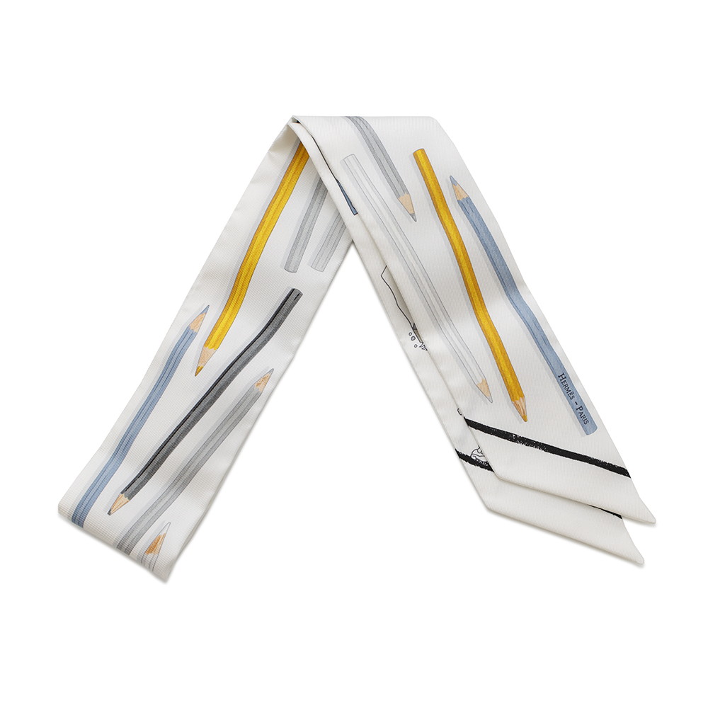 エルメス スカーフ ツイリー ブリッド・ドゥ・ガラ・アン・フルール2025春夏 Twilly 《ブリッド・ドゥ・ガラ・アン・フルール&アイライナー