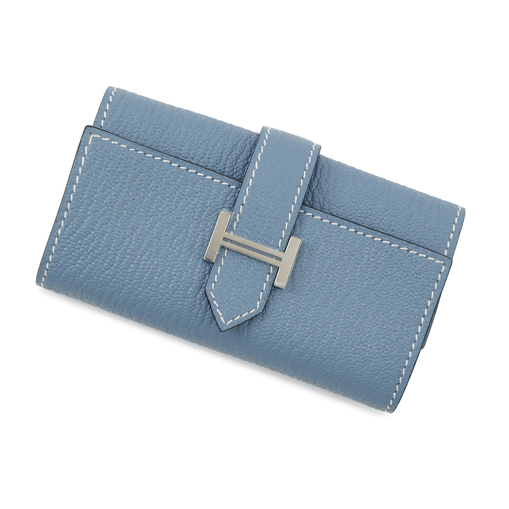 HERMES エルメス　ベアン　6連キーケース　スカイブルー　ロゴ金具 HERMES エルメスベアン6連キーケーススカイブルーロゴ金具