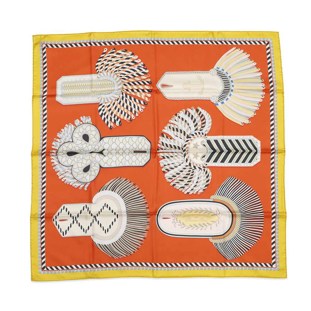 楽天市場】エルメス スカーフ カレ90 ダブルフェイス シュヴァル