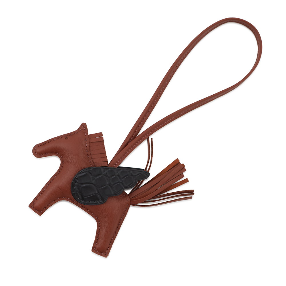 楽天市場】エルメス バッグチャーム ロデオ MM アニューミロ ローズ