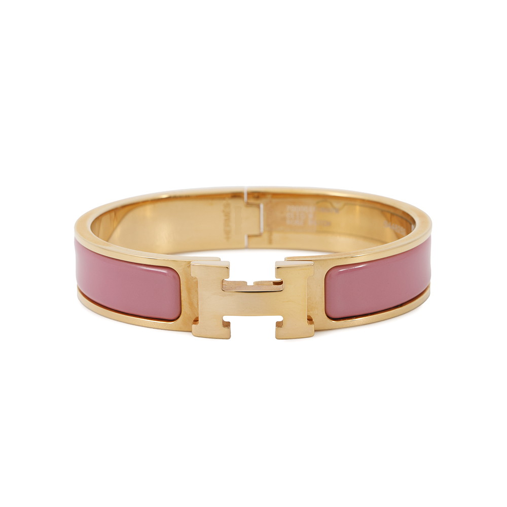 エルメス　HERMES　クリッククラック　ブレスレット　アクセサリー　ピンク HERMES エルメス バングル ブレスレット クリッククラックGM