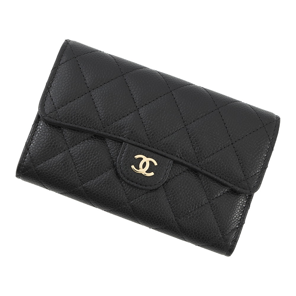 ❴¥23000❵ @❴美品❵CHANELデカココマーク3つ折り財布 シャネル(CHANEL)シャネル ココマーク 三つ折り財布 財布
