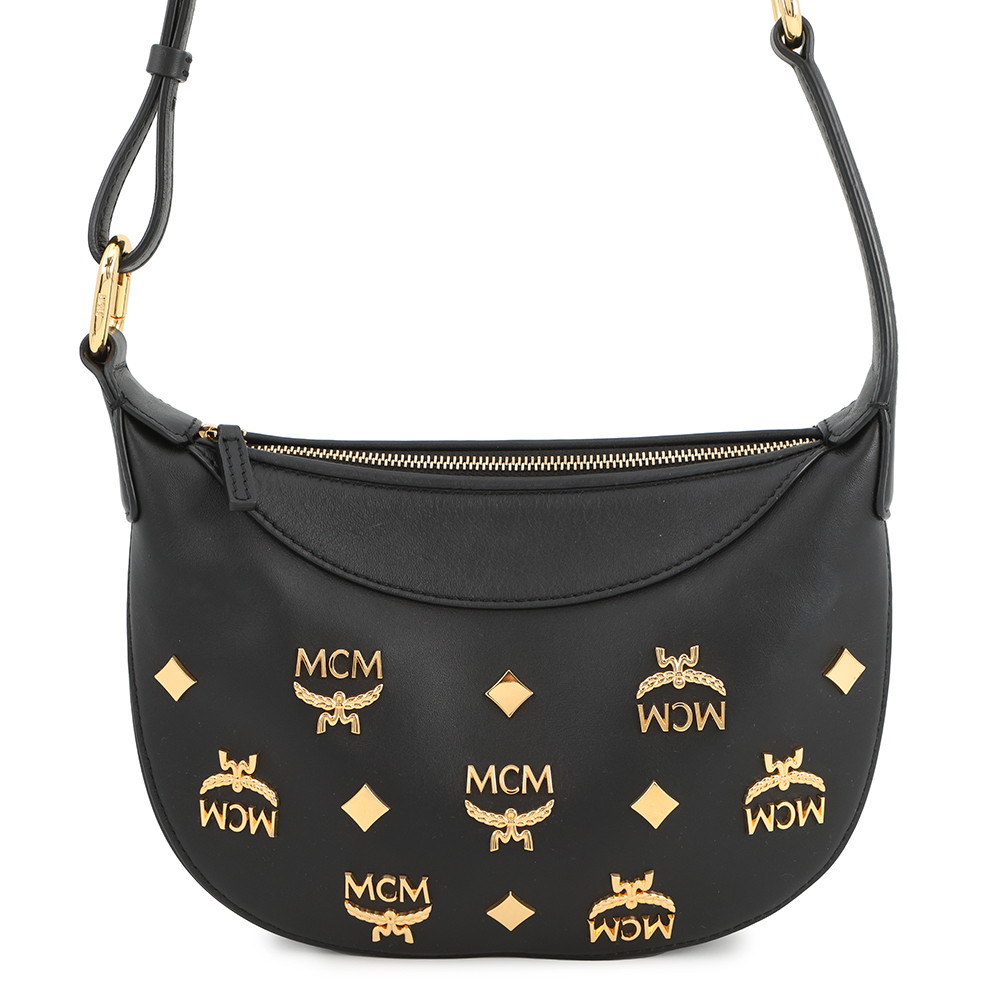 エムシーエム ショルダーバッグ AREN ロゴ レザー MWHCATA02BK001 MCM 黒 【安心保証】 【中古】 エムシーエム バッグ レディース MCM BAG