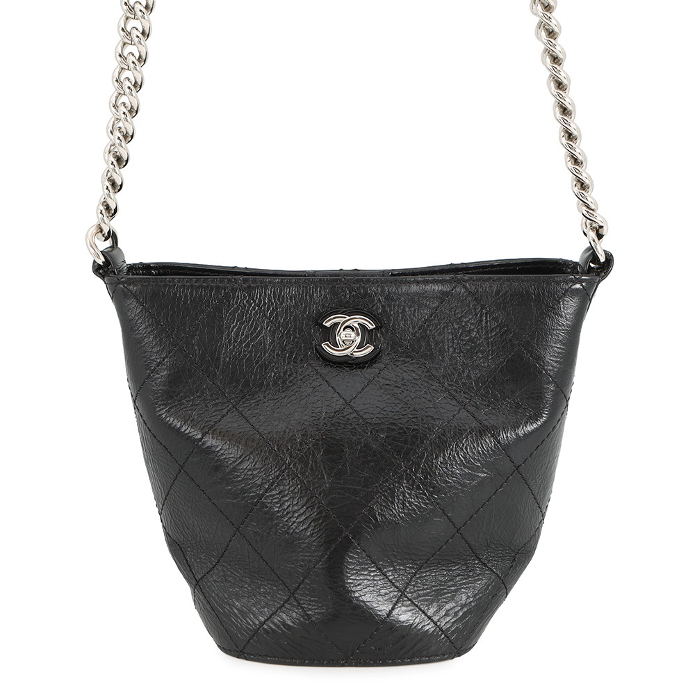 シャネル ショルダーバッグ バケット ココマーク マトラッセ CHANEL 黒 【安心保証】 【中古】 シャネル バッグ レディース CHANEL BAG 200,750円