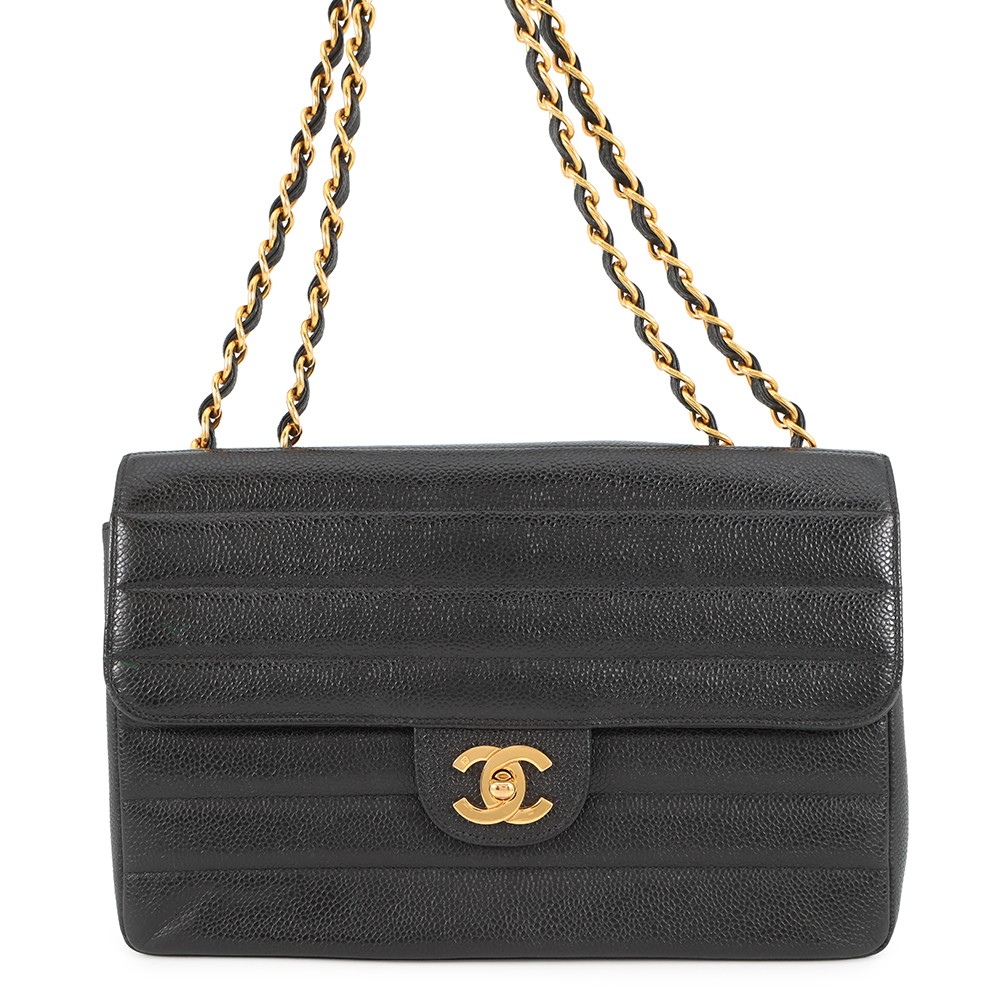 シャネル チェーンショルダーバッグ マドモアゼル ココマーク キャビアスキン CHANEL 黒 【安心保証】 【中古】 シャネル バッグ レディース CHANEL BAG