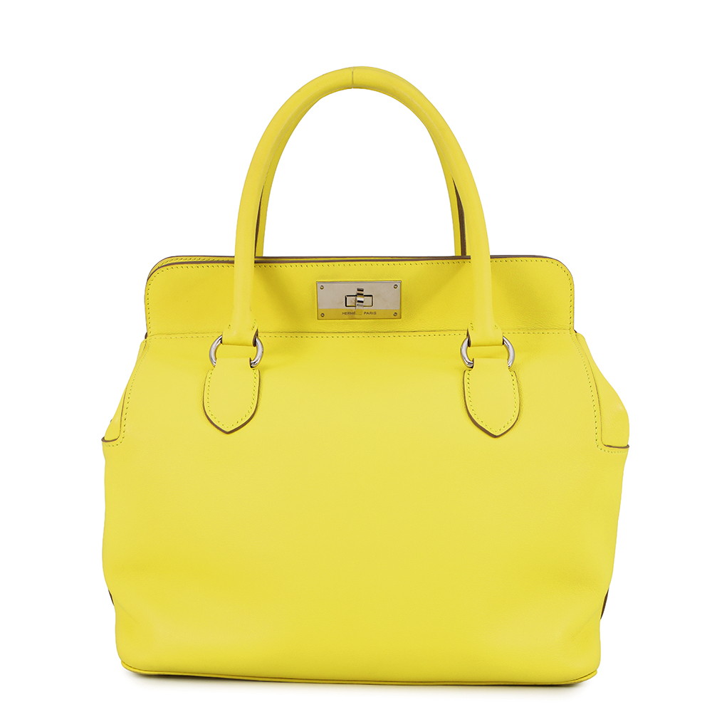 エルメス ハンドバッグ ツールボックス26 ライム/シルバー金具 スイフト □Q刻印 HERMES 2wayショルダー 【安心保証】 【中古】 エルメス バッグ エルメス HERMES BAG