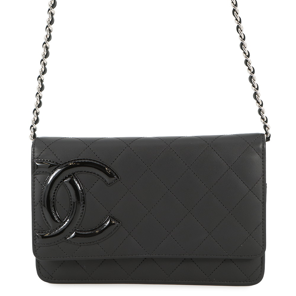 シャネル チェーンウォレット カンボンライン ココマーク A46646 CHANEL 財布 黒 【安心保証】 【中古】 シャネル 財布 シャネル ショルダーウォレット CHANEL WALLET 216,300円