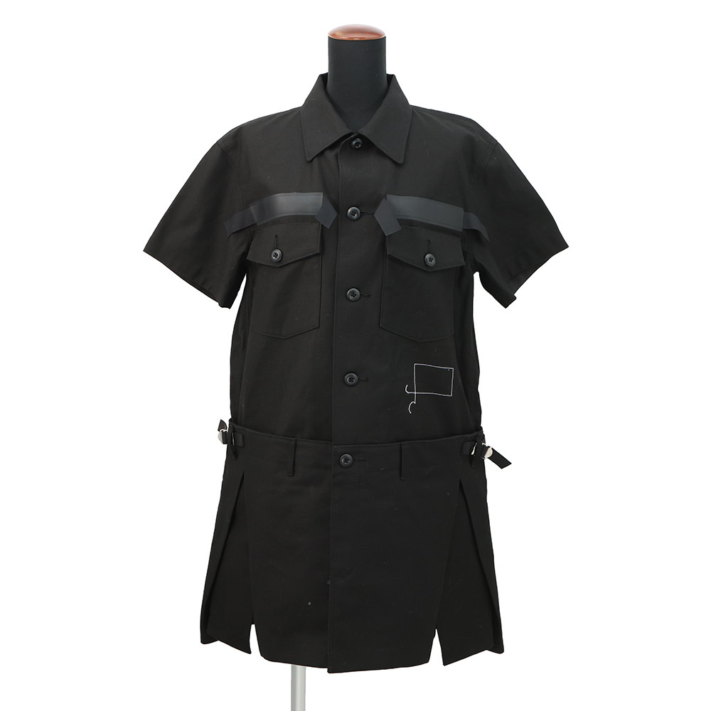 サカイ ワンピース sacai x WTAPS コットンバック サテンドレス レディースサイズ2 25-07771 sacai 黒 【安心保証】 【中古】 サカイ ワンピース レディース sacai