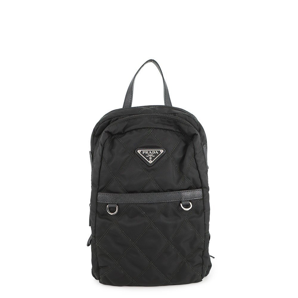プラダ リュック ナイロン ミニ バックパック 1BZ017 PRADA バッグ リュックサック 黒 【安心保証】 【中古】 プラダ バッグ PRADA BAG 59,460円