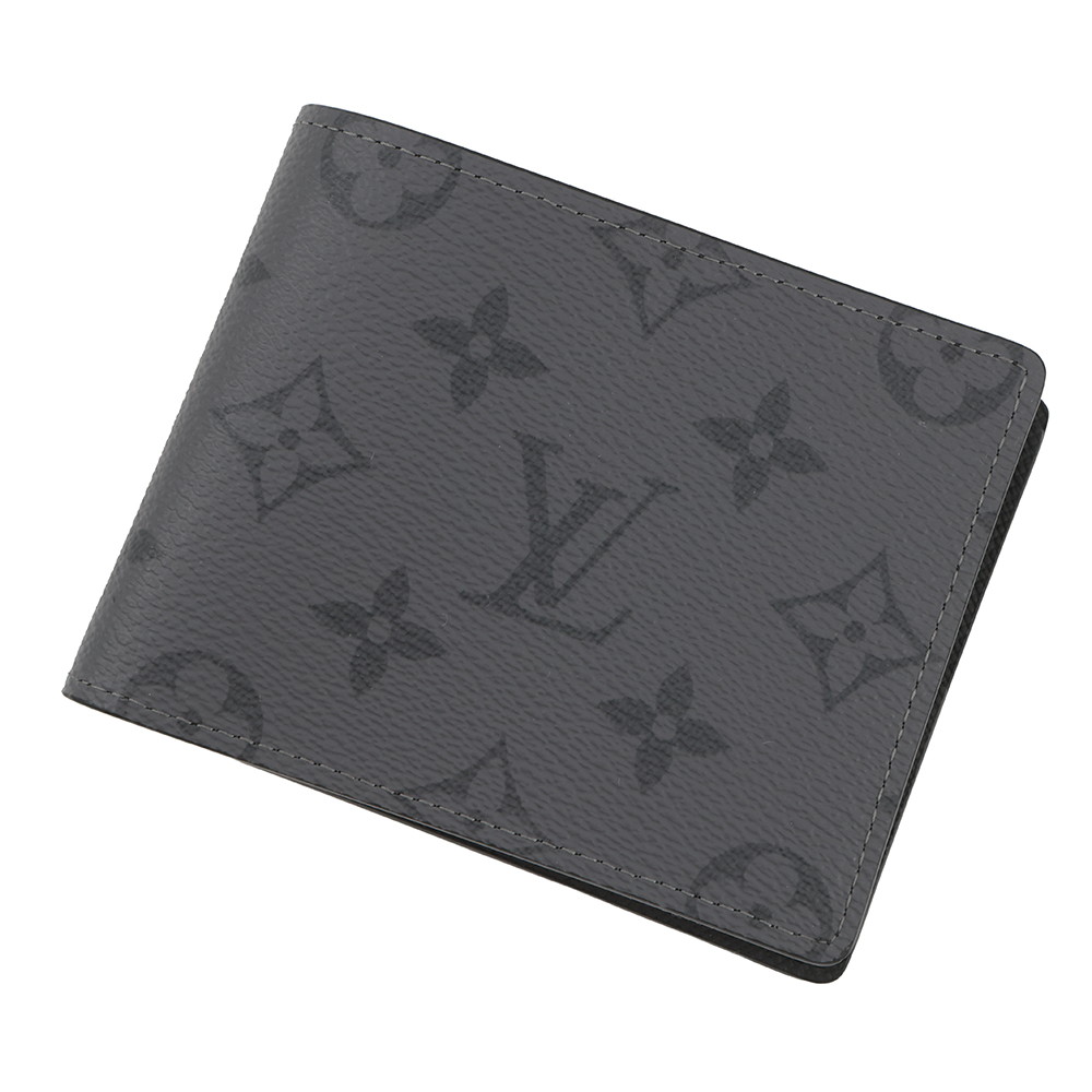 ルイヴィトン 二つ折り財布 モノグラム・エクリプス リバース ポルトフォイユ・スレンダー M80906 LOUIS VUITTON ブラック 黒 【安心保証】 【中古】 ルイ・ヴィトン モノグラム ルイ ヴィトン 財布 メンズ ルイ ヴィトン LOUIS VUITTON WALLET