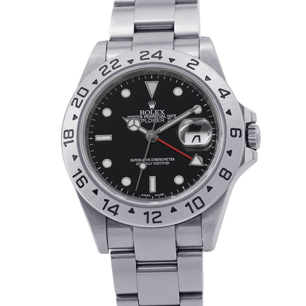 ロレックス エクスプローラー2 M番 16570 ROLEX 腕時計 黒文字盤 【安心保証】 【中古】 ロレックス エクスプローラー ROLEX 中古
