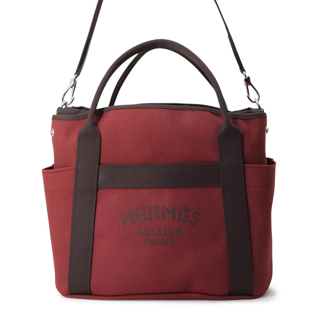 エルメス サックドパンサージュ グルーム ルージュアッシュ/ショコラ/シルバー金具 K刻印 2way 【中古】 エルメス バッグ エルメス マザーズバッグ HERMES BAG