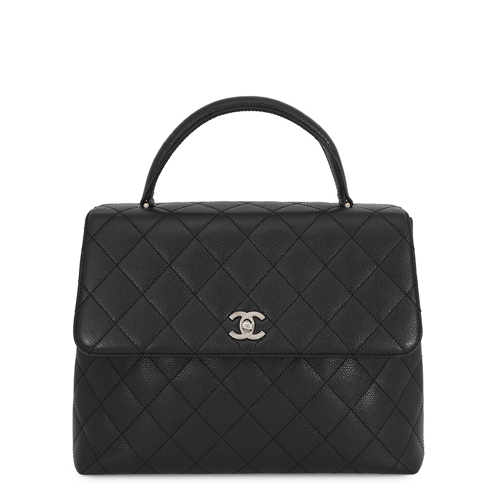 シャネル ハンドバッグ マトラッセ ココマーク トップハンドル キャビアスキン A12397 CHANEL バッグ 黒 【安心保証】 【中古】 シャネル バッグ レディース CHANEL BAG