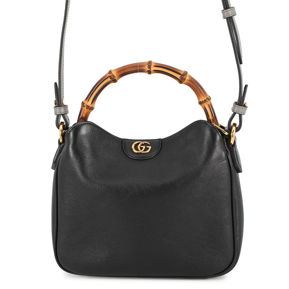 グッチ ハンドバッグ ダイアナ バンブー スモール レザー 746251 GUCCI 2wayショルダーバッグ 黒 【安心保証】 【中古】 グッチ バッグ レディース GUCCI BAG