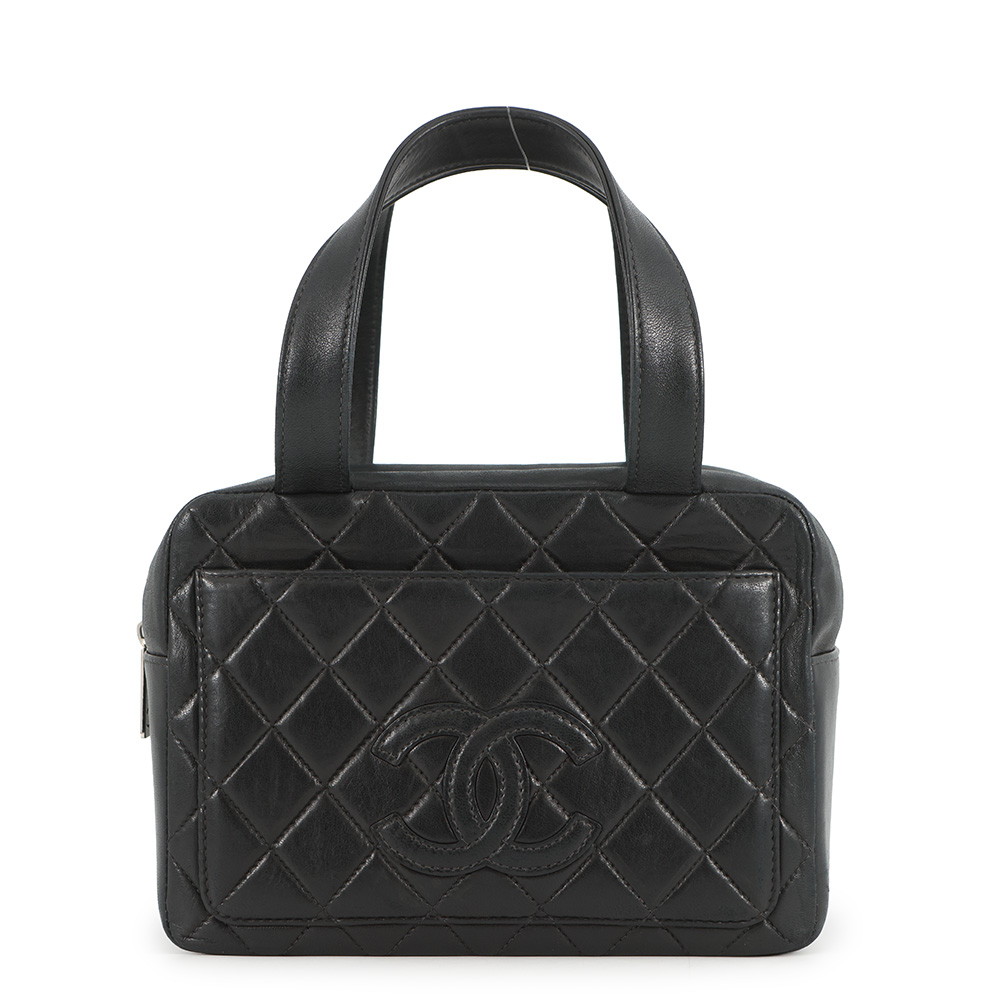 シャネル ハンドバッグ ココマーク ラムスキン CHANEL 黒 【安心保証】 【中古】 シャネル バッグ レディース CHANEL BAG
