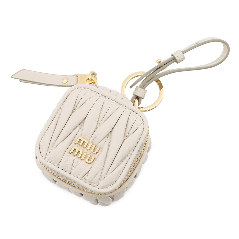 ミュウミュウ チャーム キーリング TRICK MATELASSE KEYRING レザー 5TL527 MIUMIU キーリング 【安心保証】 【中古】 ミュウミュウ チャーム ミュウミュウ MIUMIU
