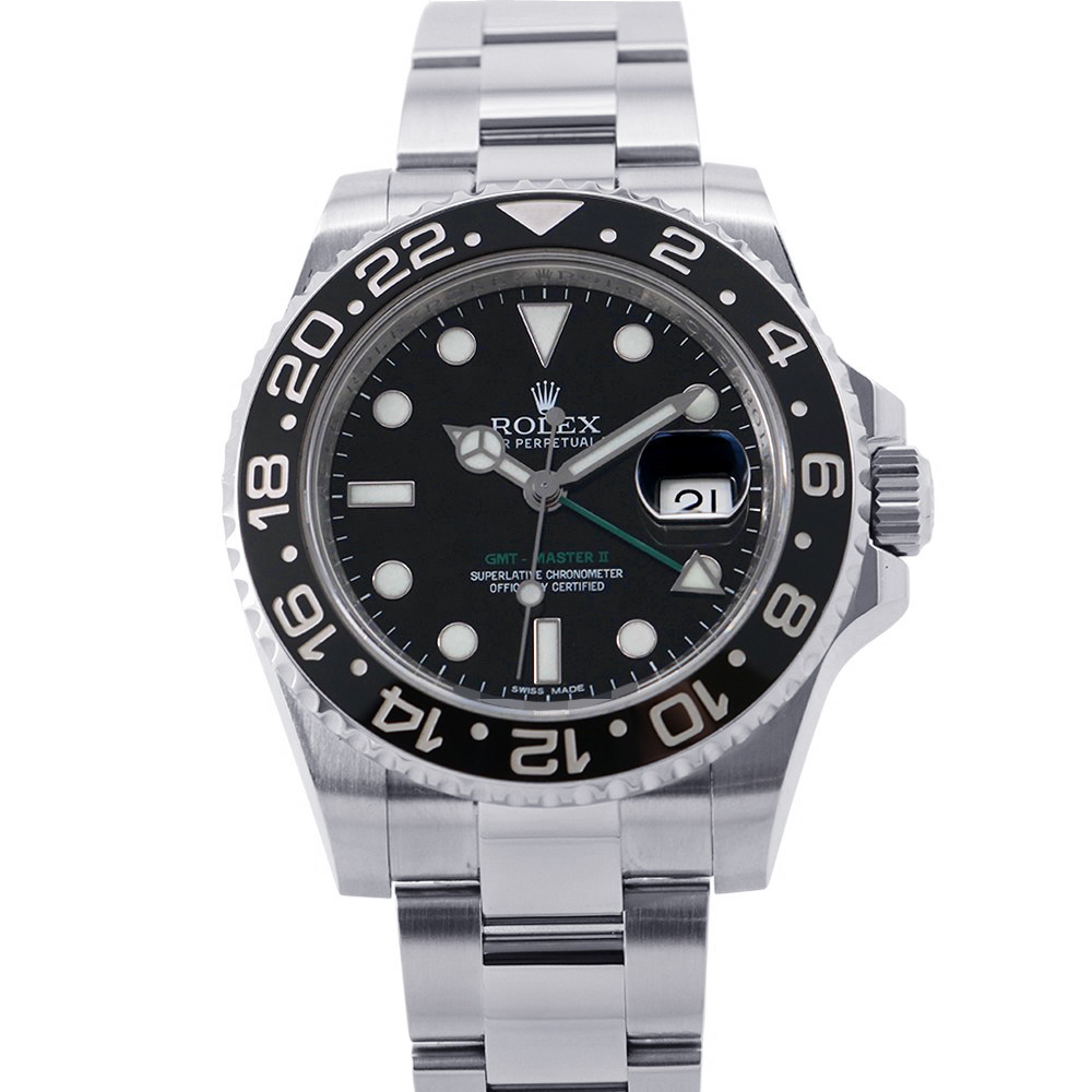 ロレックス GMTマスター2 デイト ランダムシリアル ルーレット 116710LN ROLEX 腕時計 黒文字盤 【安心保証】 【中古】 ロレックス GMTマスター ROLEX ロレックス 中古