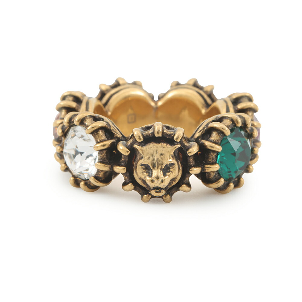 グッチ リング キャットヘッド ラインストーン サイズ13 GUCCI アクセサリー 指輪 【安心保証】 【中古】 グッチ リング GUCCI|ブランド腕時計専門店タイムゾーン