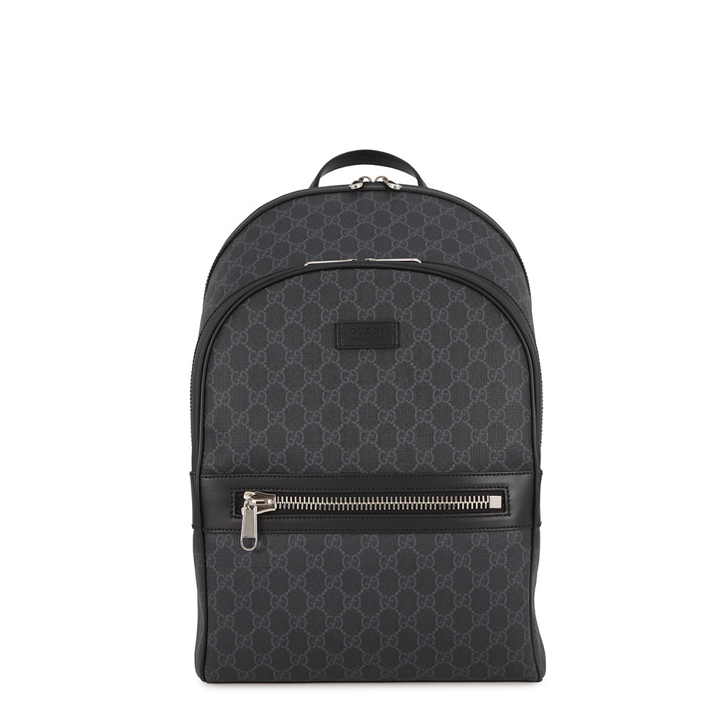 グッチ リュック GGブラック GGスプリーム/レザー 771158 GUCCI バッグ バックパック 黒 【中古】 グッチ バッグ メンズ GUCCI BAG