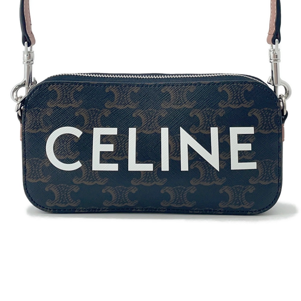 セリーヌ ショルダーバッグ トリオンフ ホリゾンタルポーチ PVC 10L272DM5 CELINE ブラウン 【中古】 セリーヌ バッグ CELINE BAG