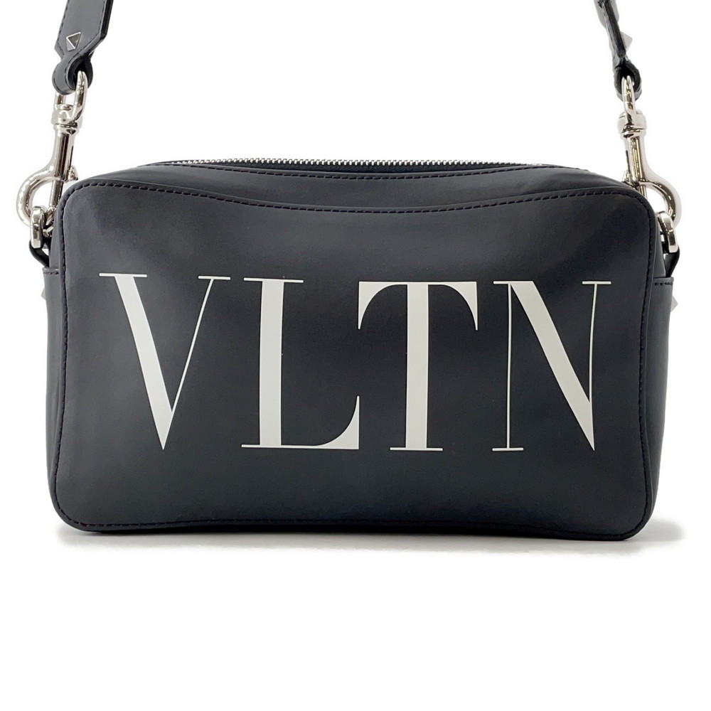 ヴァレンティノ・ガラヴァーニ ショルダーバッグ VLTNロゴ レザー 4Y2B0704WJW VALENTINO バッグ 黒 【安心保証】 【中古】 ヴァレンティノ バッグ ヴァレンティノ VALENTINO BAG