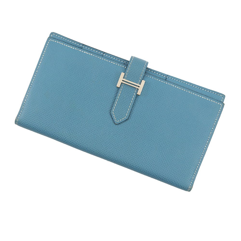 エルメス 長財布 ベアンスフレ ブルージーン/シルバー金具 エプソン □N刻印 HERMES 財布 【安心保証】 【中古】 エルメス 財布 エルメス HERMES WALLET