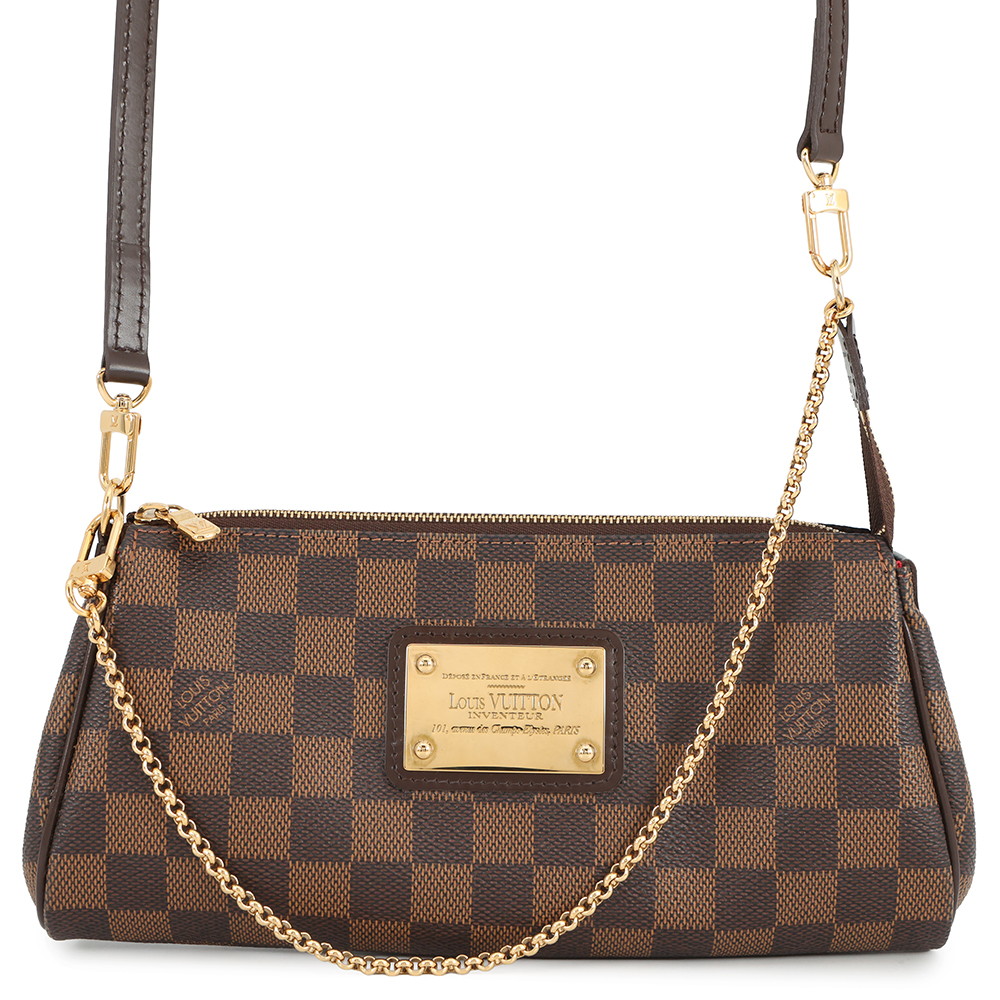 ルイヴィトン ショルダーバッグ ダミエ・エベヌ エヴァ N55213 LOUIS VUITTON アクセサリーポーチ 2way 【安心保証】 【中古】 ルイ・ヴィトン ダミエ バッグ LOUIS VUITTON BAG