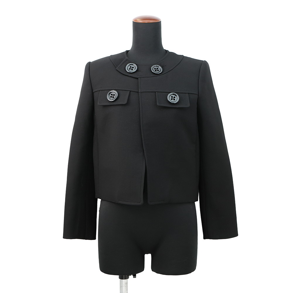 セリーヌ ジャケット ブロンプトンジャケット レディースサイズ34 RV045066V CELINE 黒 【安心保証】 【中古】 セリーヌ ジャケット レディース CELINE|ブランド腕時計専門店タイムゾーン