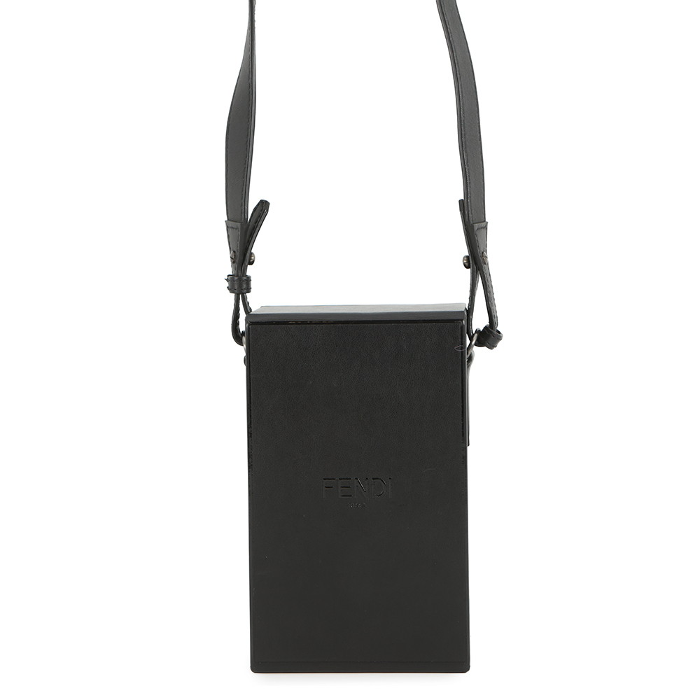 フェンディ ショルダーバッグ 縦型 ボックス レザー 7VA519 FENDI 黒 【安心保証】 【中古】 フェンディ バッグ FENDI